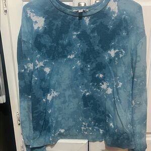 Time and Tru Blue Tie-Dye Top